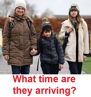 What time are they arriving?